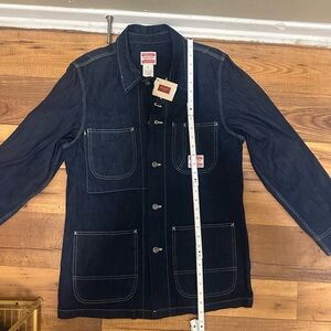 Made in USA Rare “Dickies Best” Dark Blue Denim Shirt Jacket /chore coat NWT